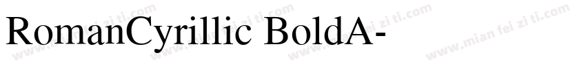 RomanCyrillic BoldA字体转换
